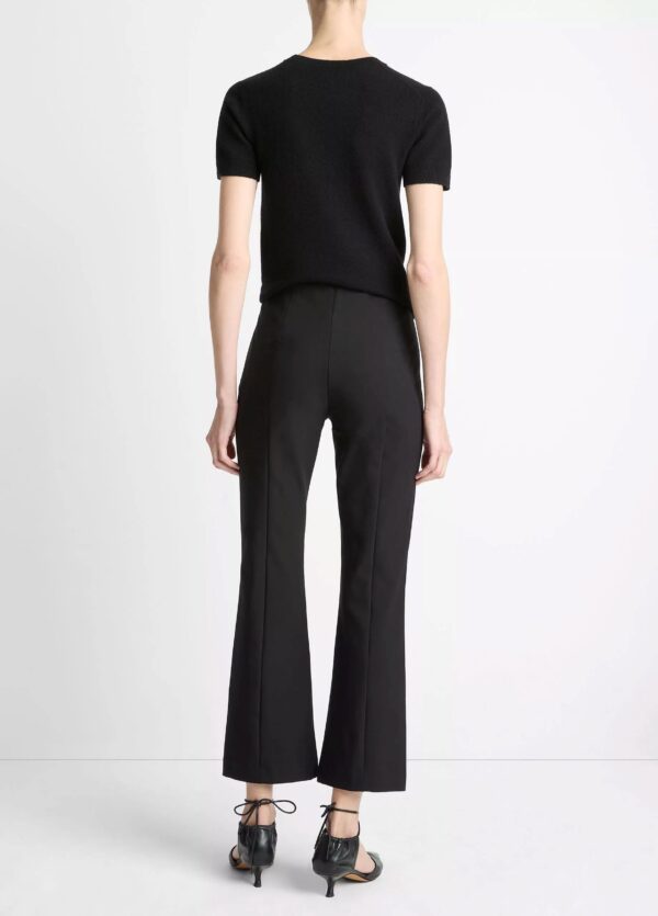 Mid Rise Pintuck Crop Flare Black - Image 3