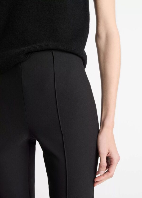 Mid Rise Pintuck Crop Flare Black - Image 4