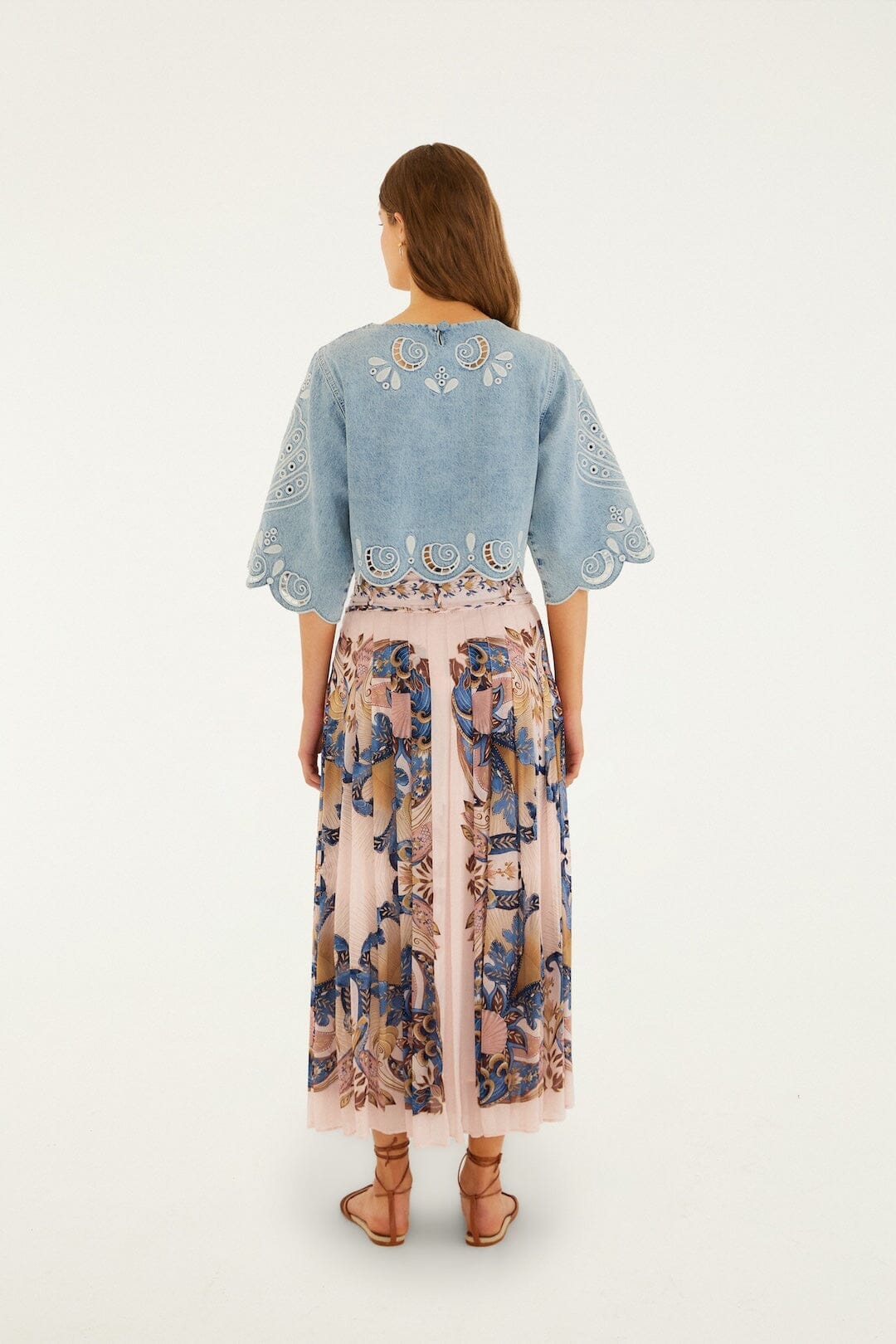 Sea Garden Scarf Soft Pink Maxi Skirt Sea Garden Scarf Soft Pink - Image 3