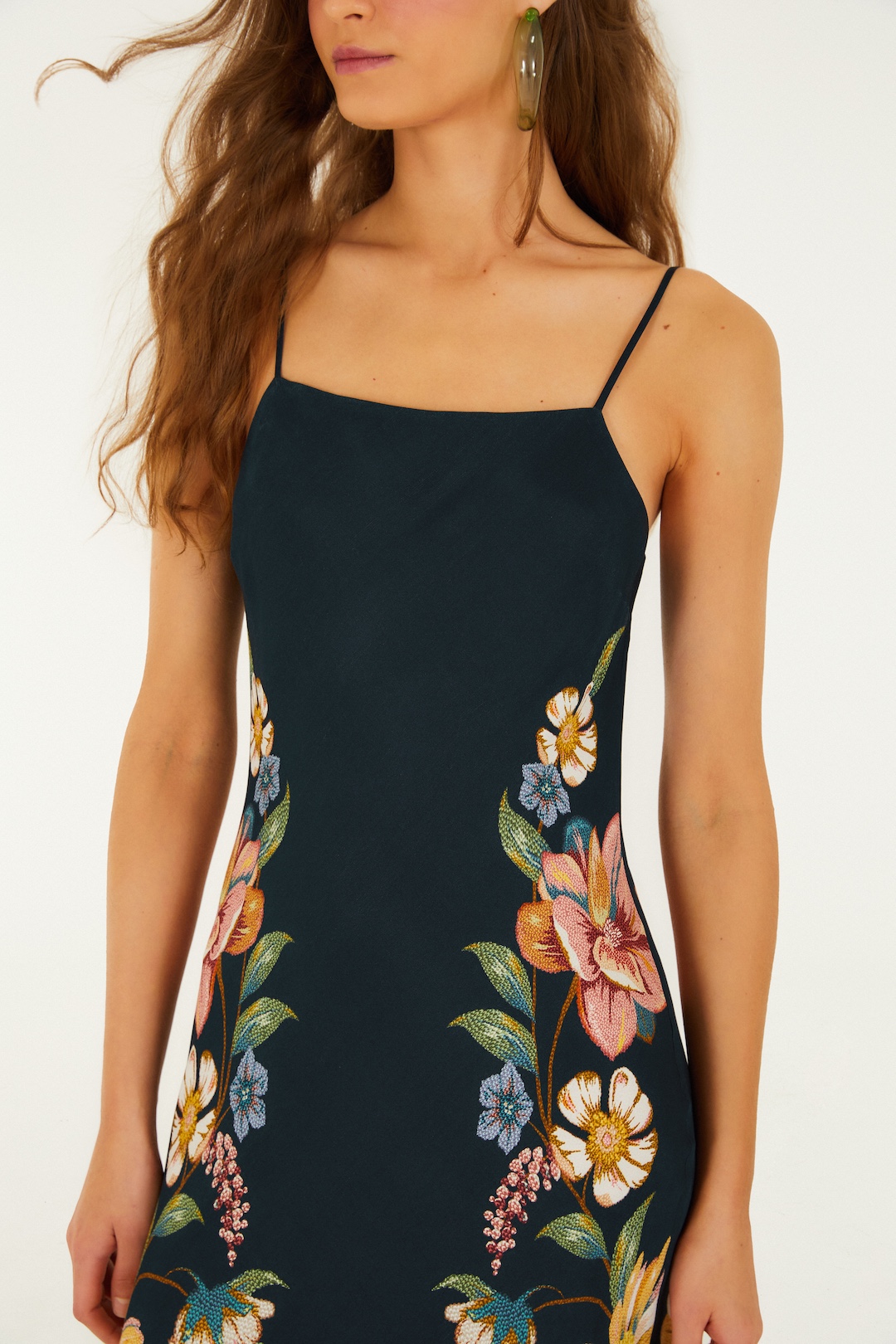 Maira Floral Dark Blue Maxi Dress Maira Floral Dark Blue - Image 2