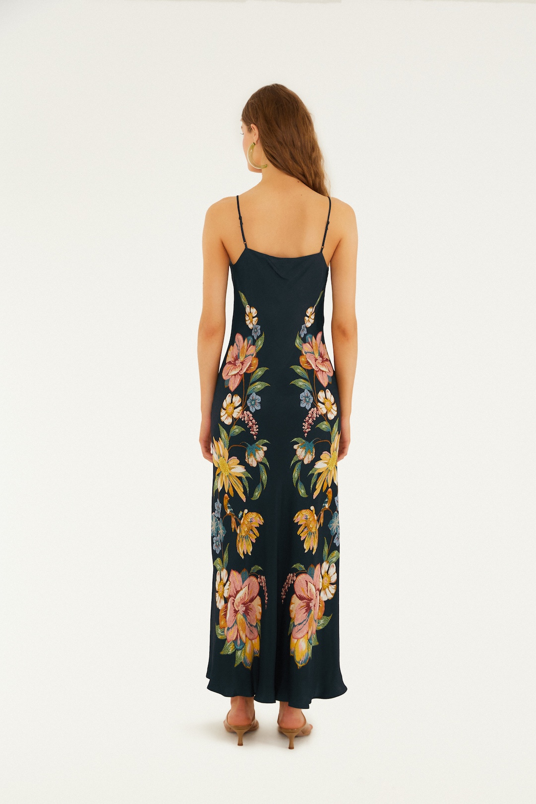 Maira Floral Dark Blue Maxi Dress Maira Floral Dark Blue - Image 3