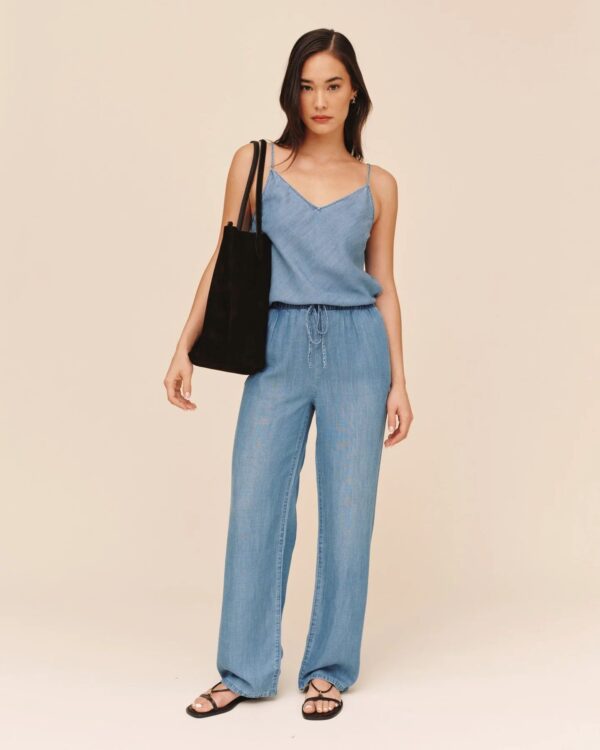 Wide Leg Drawstring Trouser Indigo Harbor