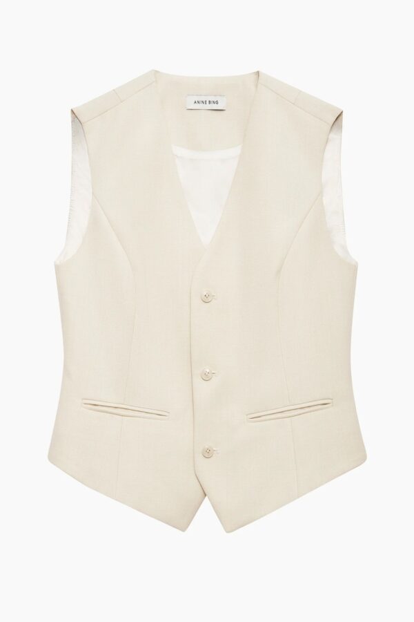 Mario Vest  Ecru - Image 3