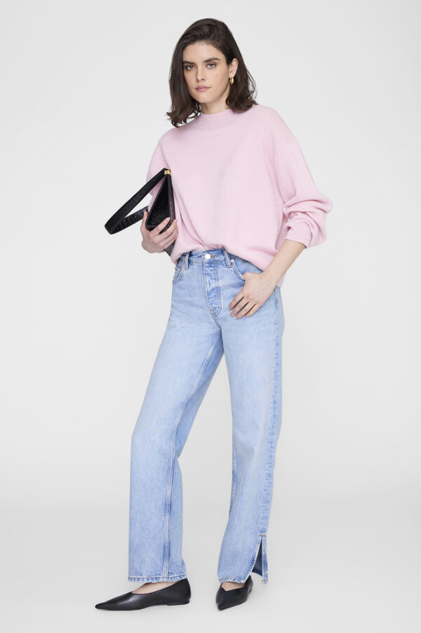 Lee Crew Sweater - Powder Pink Pink