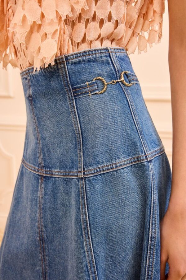 Brigette Denim Midi Skirt Danube - Image 2
