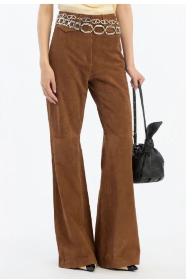 Straight Suede Pants Morel - Image 2