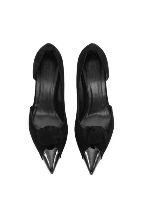 Suede Knot Pump Black Black