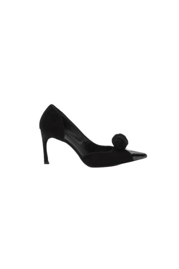 Suede Knot Pump Black Black - Image 2