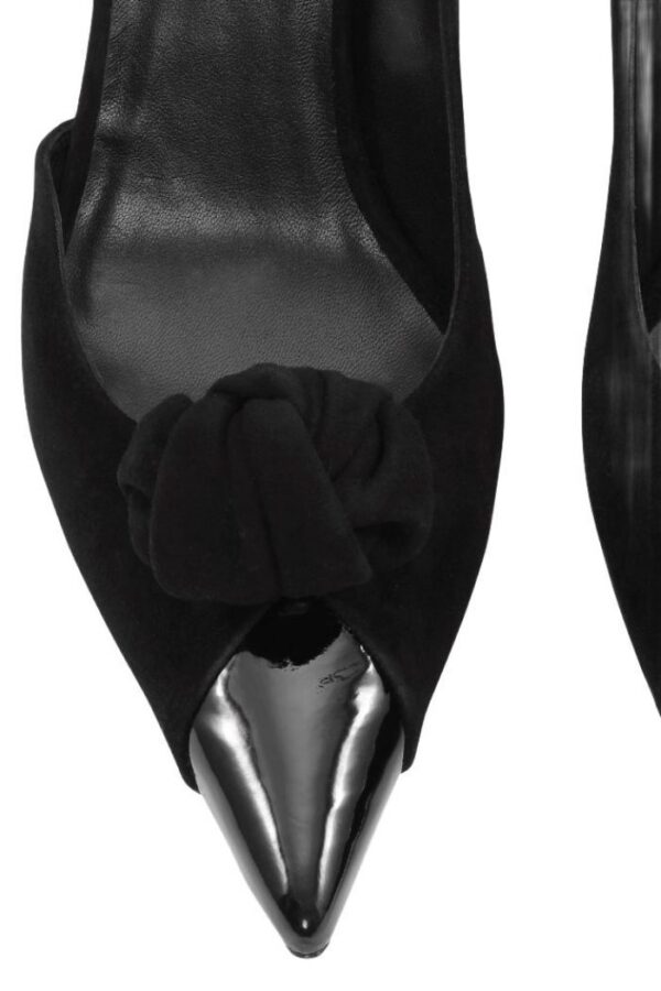 Suede Knot Pump Black Black - Image 3