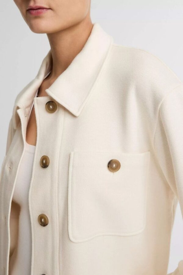 Ponte Knit Jacket  Off White - Image 2