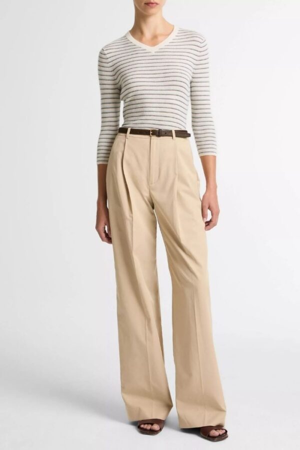 Camille Mid Rise Wide Leg Trouser Wheatstone