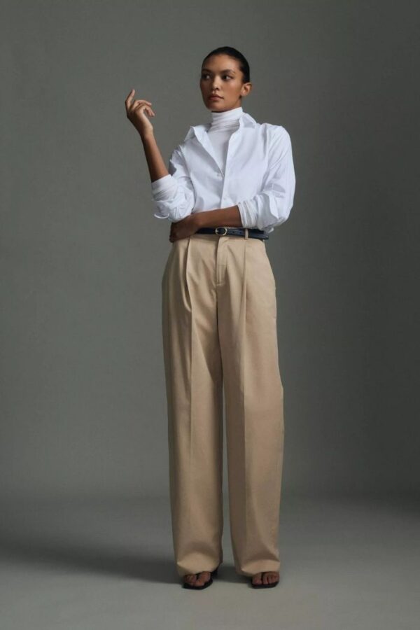 Camille Mid Rise Wide Leg Trouser Wheatstone - Image 4