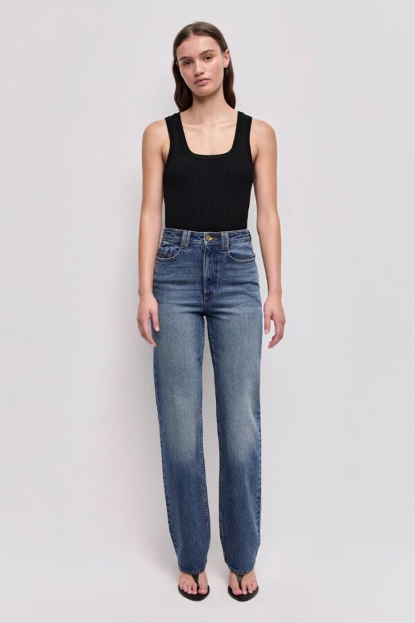 Morgan Straight Skinny Jean Stormy Wash