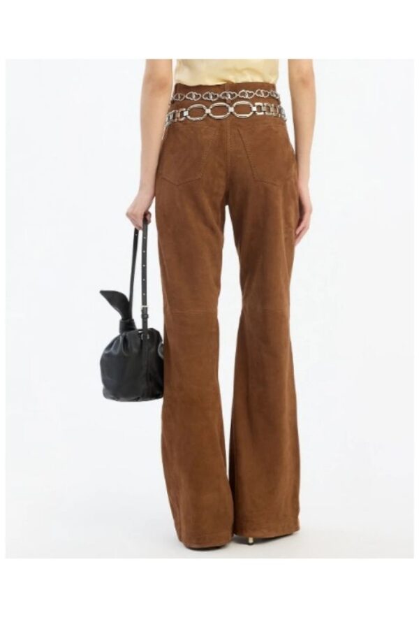Suede Highwaisted Pants Bison - Image 2