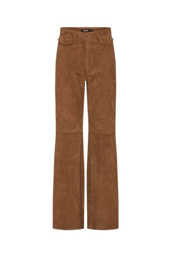 Suede Highwaisted Pants Bison - Image 3