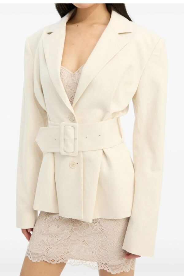 Linen Suiting Blazer Pumice Stone