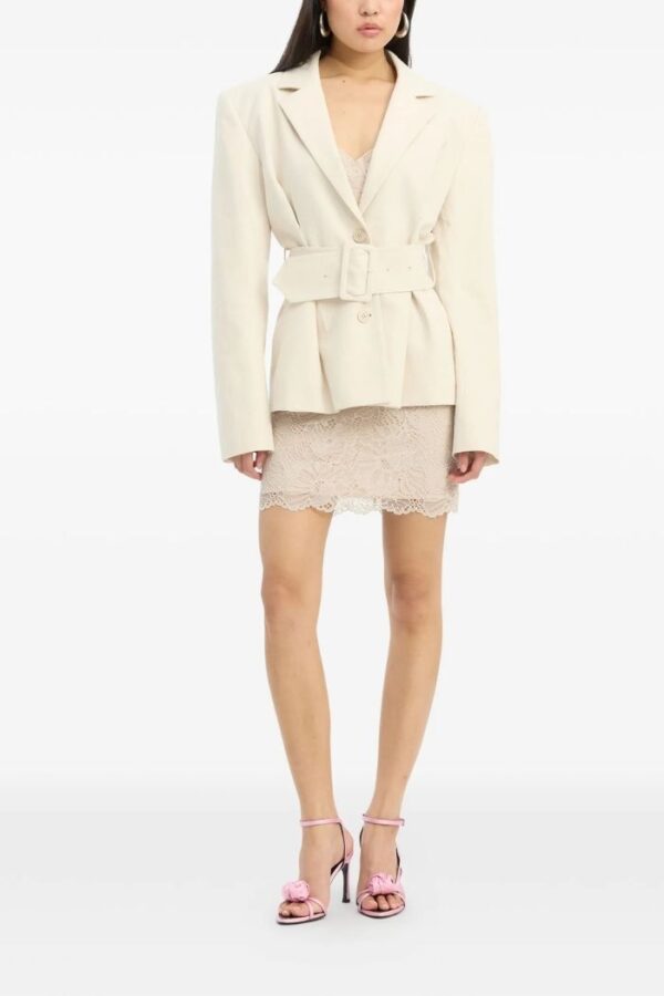 Linen Suiting Blazer Pumice Stone - Image 2