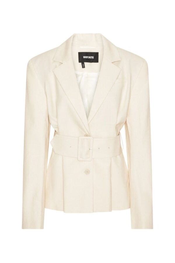Linen Suiting Blazer Pumice Stone - Image 4