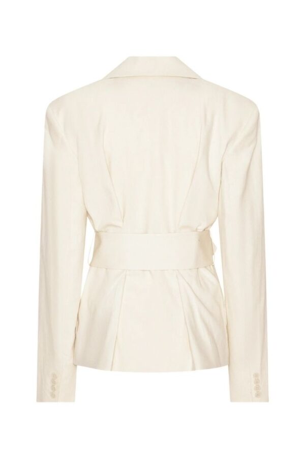 Linen Suiting Blazer Pumice Stone - Image 5