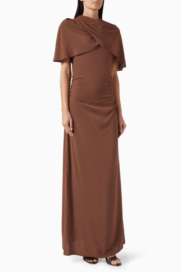 Maxi Cape Dress Potting Soil