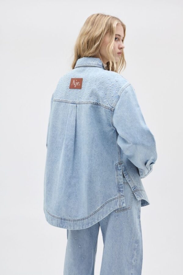 Lucina Stud Denim Shirt - Image 2