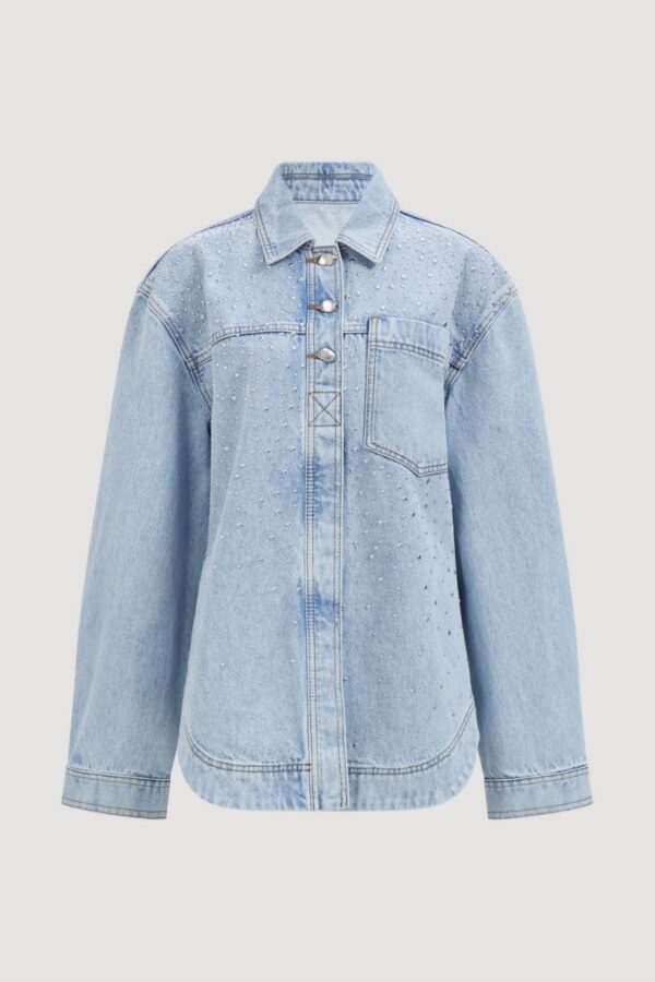 Lucina Stud Denim Shirt - Image 3