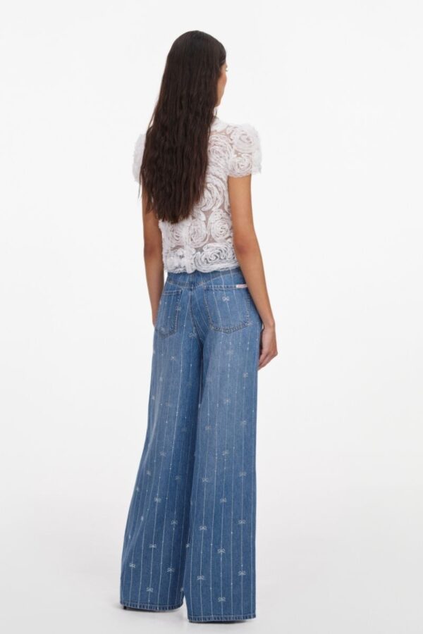 Rhinestone Stripe denim Jeans - Image 2