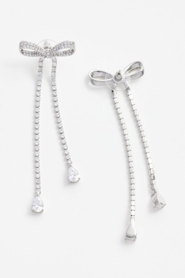Crystal Bow Dangle Earring - Image 2