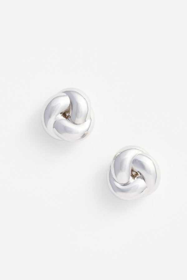 Silver Knot Earrings