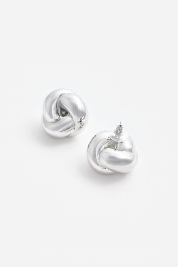Silver Knot Earrings - Image 2
