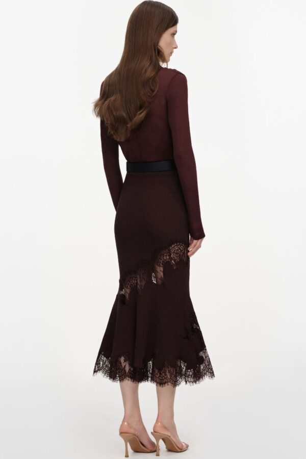 Brown Viscose Knit Bodysuit - Image 3