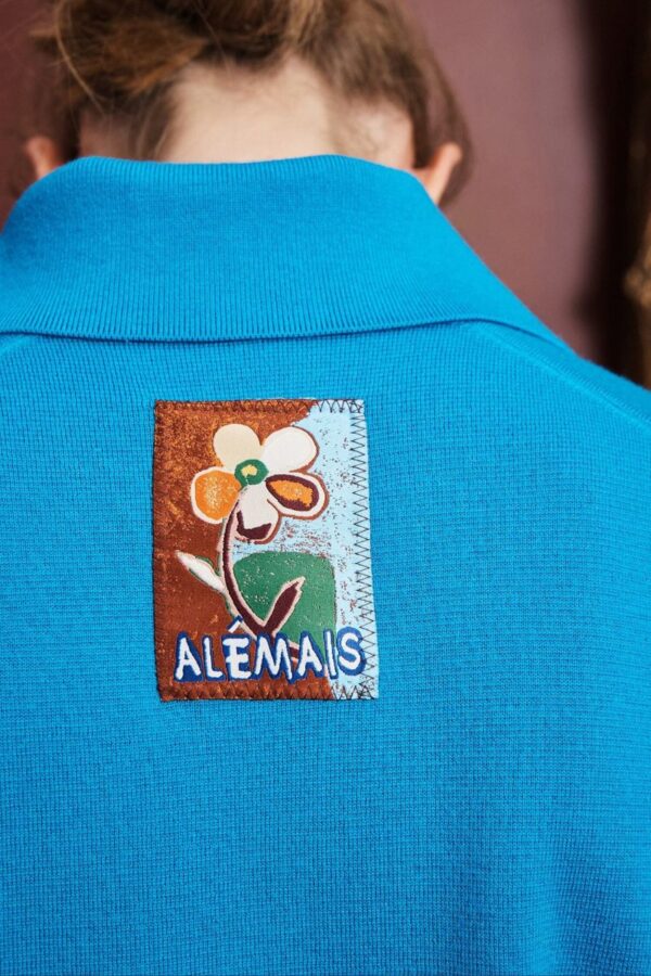 Claudia Azure Knit Polo - Image 4