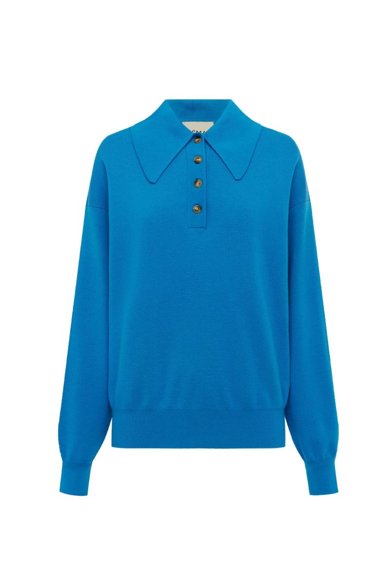 Claudia Azure Knit Polo - Image 5