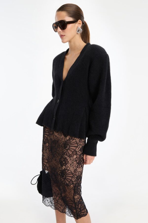 Knit Peplum Cardigan