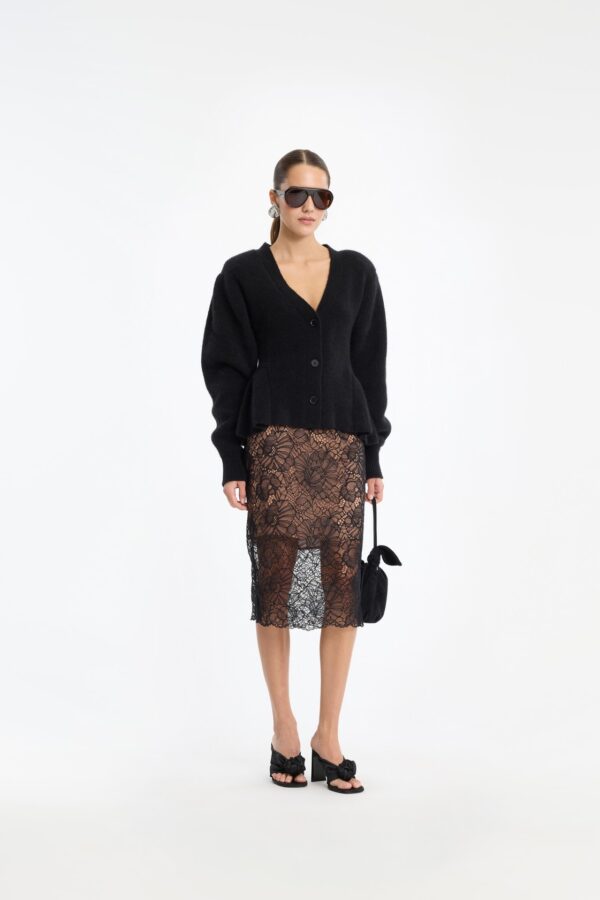 Knit Peplum Cardigan - Image 2