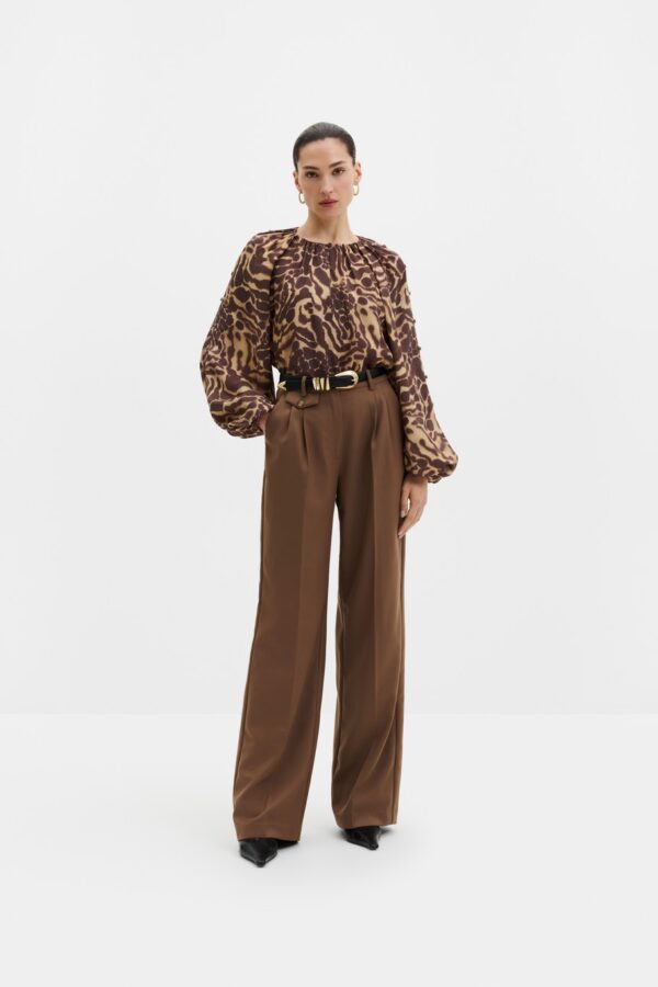 Sophie Button Detail Gathered Blouse - Image 2