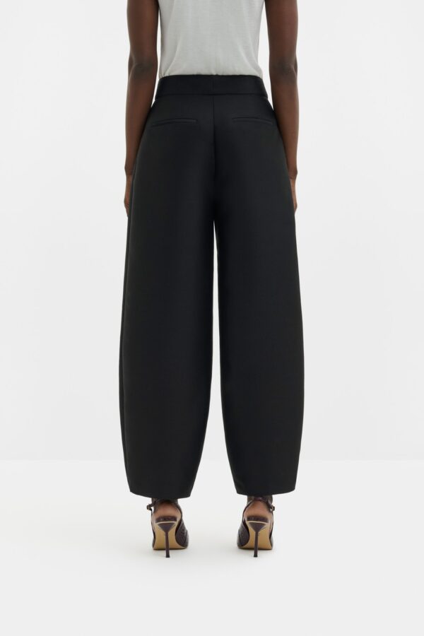 Smilla Barrel Leg Wool Trousers - Image 3