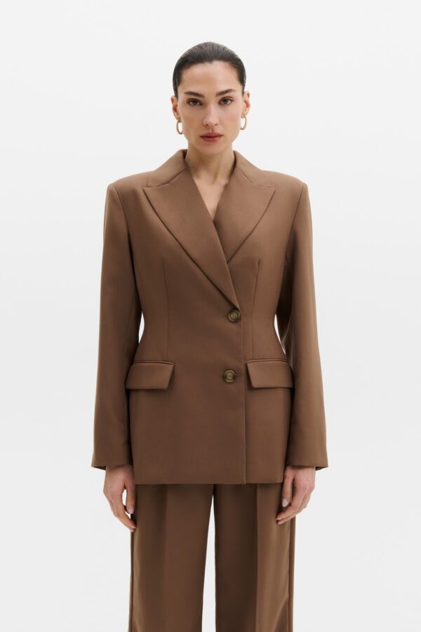 Tillie Asymmetric Wool Blend Blazer