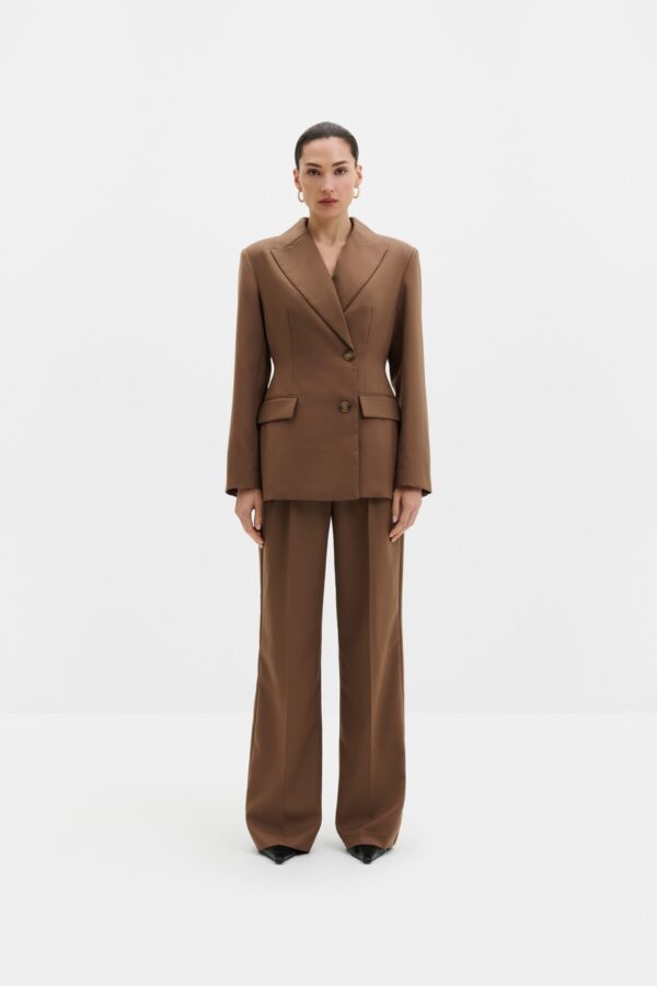 Tillie Asymmetric Wool Blend Blazer - Image 2