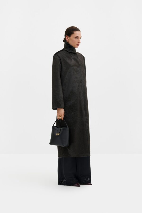 Pheobe Faux Pony Hair Long Coat