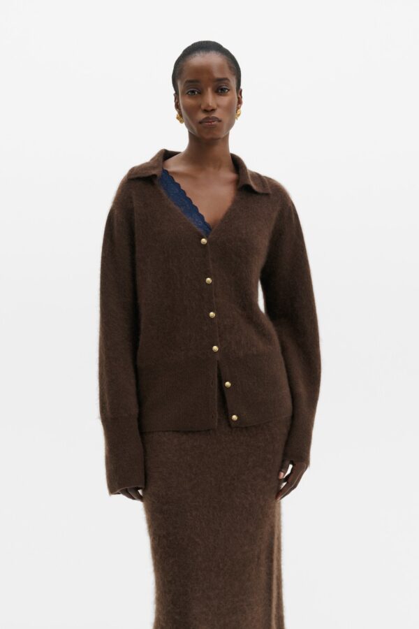 Lilian Brushed Wool Knitted Cardigan - Image 2