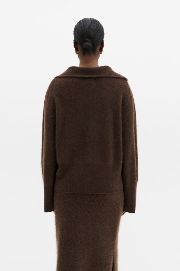 Lilian Brushed Wool Knitted Cardigan - Image 3