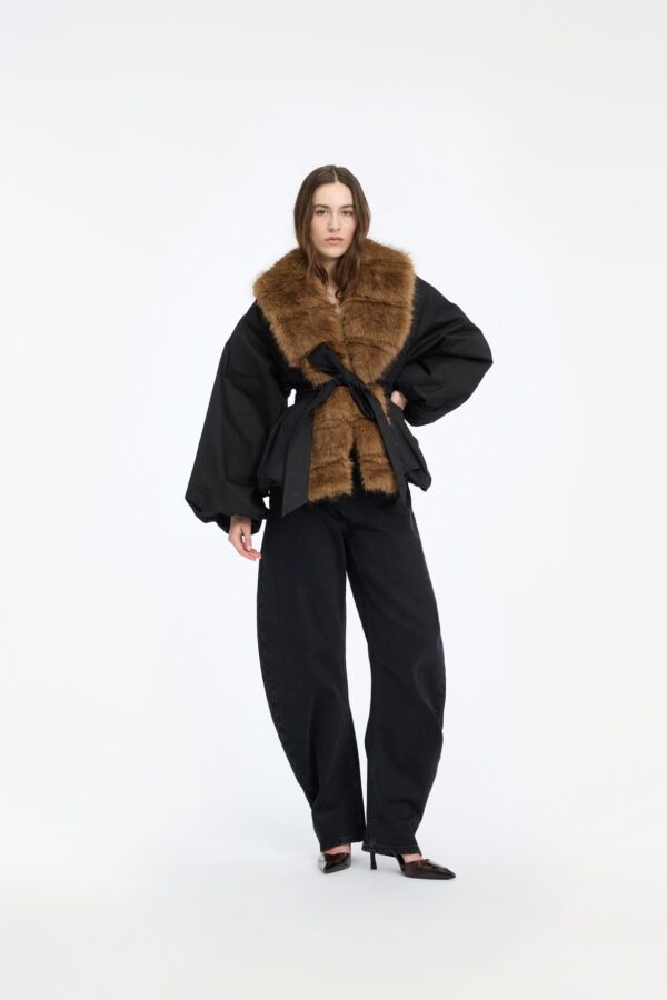 Faux Fur Collar Jacket