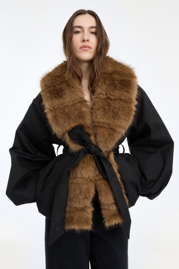 Faux Fur Collar Jacket - Image 2