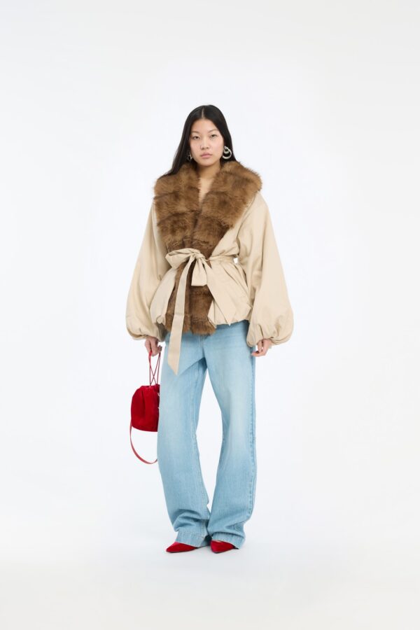 Faux Fur Collar Jacket - Image 3