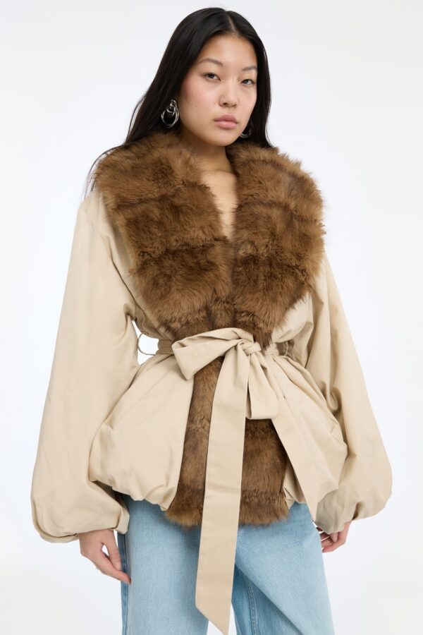Faux Fur Collar Jacket - Image 4
