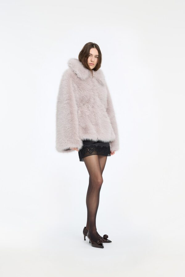 Faux Fur Flared Jacket - Image 3