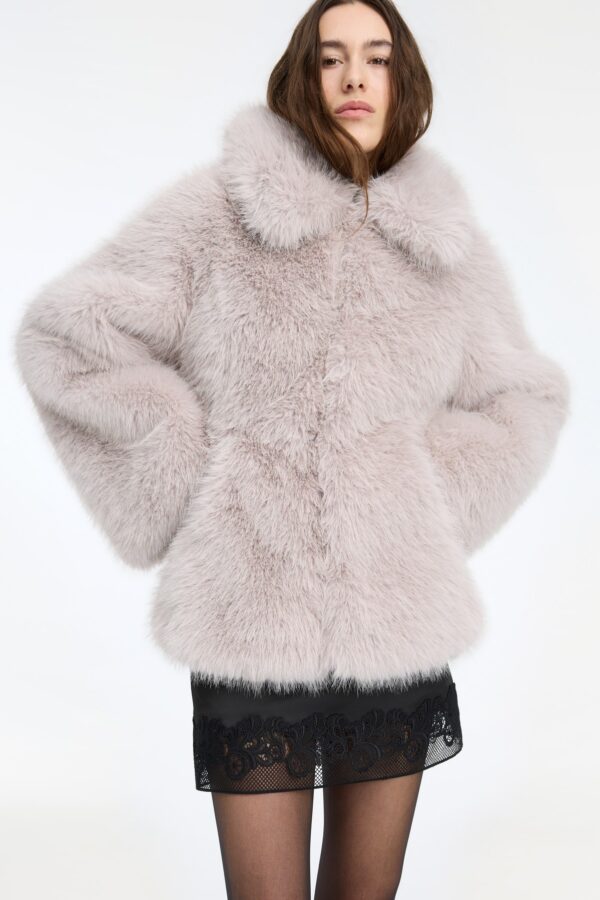 Faux Fur Flared Jacket - Image 4