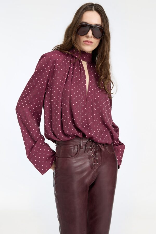 Flared Leather Capri Pants - Image 2