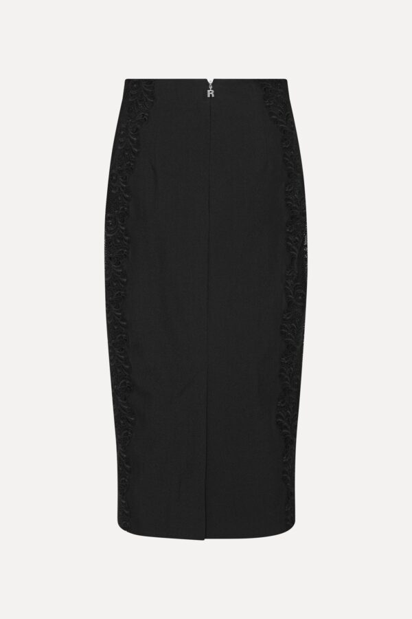 Lace Inserted Pencil Skirt - Image 2